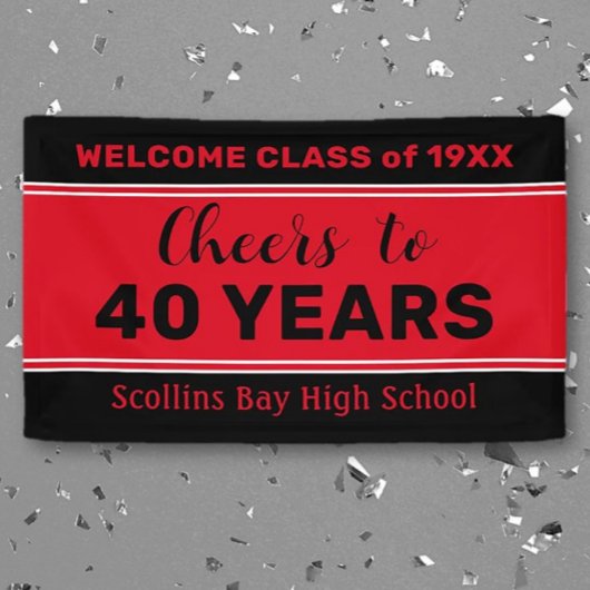 40年カスタムクラスの懇親会バナー 横断幕