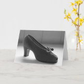 40年代ののぞき見のつま先は挨拶またはメッセージカードをかかとで蹴ります カード (黄色い花)