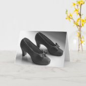 40年代ののぞき見のつま先は挨拶またはメッセージカードをかかとで蹴ります カード (黄色い花)