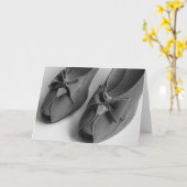 40年代ののぞき見のつま先は挨拶またはメッセージカードをかかとで蹴ります カード (黄色い花)