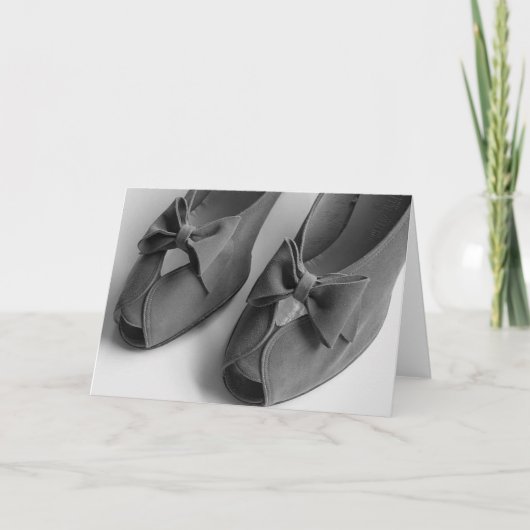 40年代ののぞき見のつま先は挨拶またはメッセージカードをかかとで蹴ります カード (正面)