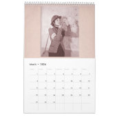 40年代のスタイルの壁掛けカレンダー カレンダー (3月 2026)