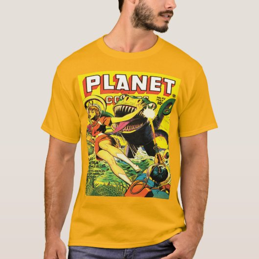 40年代の惑星の漫画のサイファイ Tシャツ (正面)