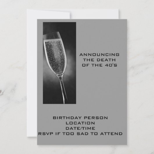 40年代の招待状 招待状 (正面)