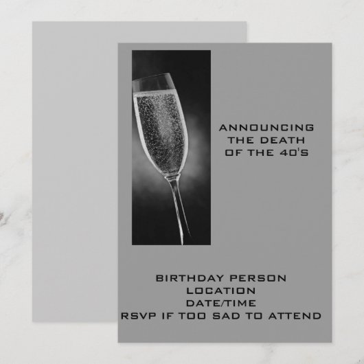 40年代の招待状 招待状 (正面/裏面)