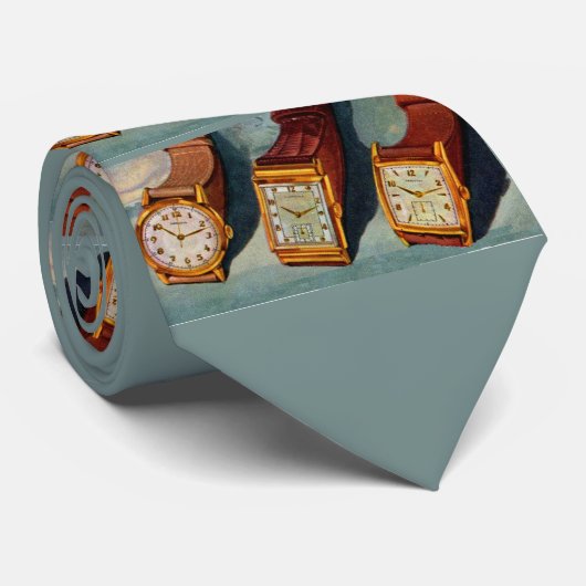 40年代の腕時計のノベルティのプリント ネクタイ (ロール)