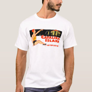 40年代のCatalinaの島のヴィンテージのデザイン Tシャツ