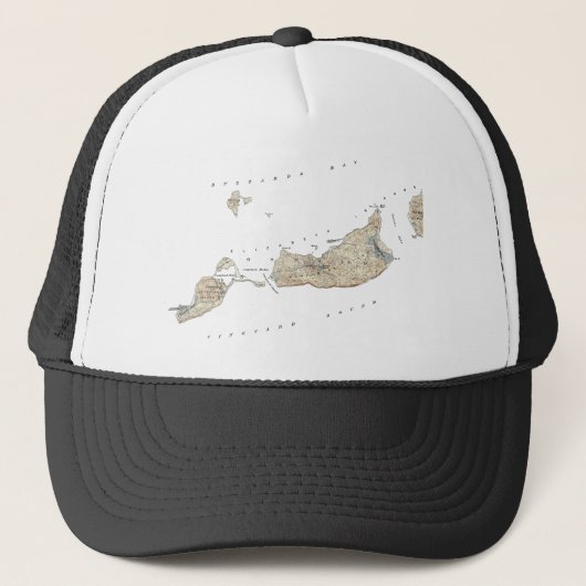 40年代のCuttyhunkの島の地形図 キャップ (正面)