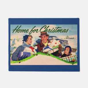 40年代はクリスマスのために家へ帰ります ドアマット