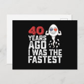 40年前に誕生日 私は一番速かった ポストカード (正面/裏面)