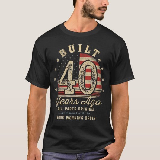 40年前製作 ヴィンテージ 40歳の誕生日 Tシャツ (正面)