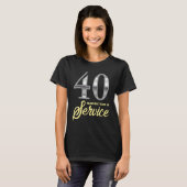 40年勤続第40回従業員記念日Apr Tシャツ (正面フル)