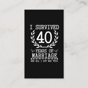 40年夫婦40結婚周年 名刺