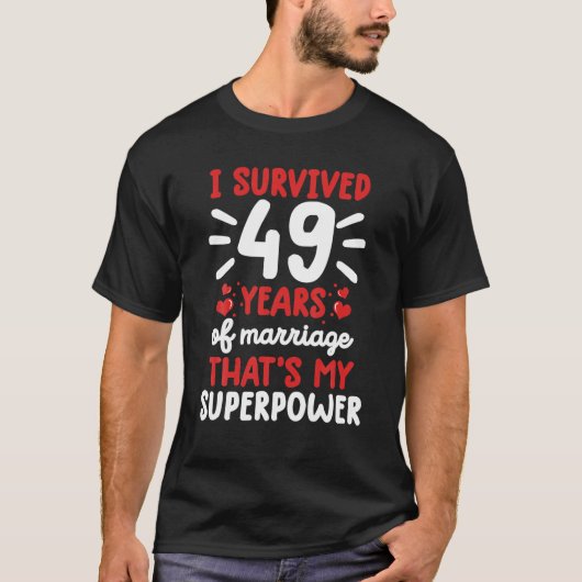 40年生き延びの結婚40thのアニヴ結婚ァー tシャツ (正面)