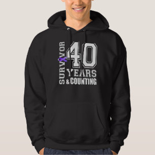 40年生存者I衣服紫リボンルパスアウェア パーカ