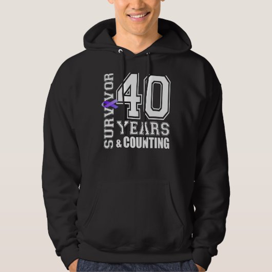 40年生存者I衣服紫リボンルパスアウェア パーカ (正面)