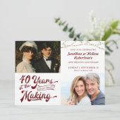 40年目のルビー記念日　何年もかかって撮影できた写真 招待状 (スタンド正面)