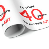 40年目の誕生日ギフトラッピング紙 ラッピングペーパー (ロールコーナー)