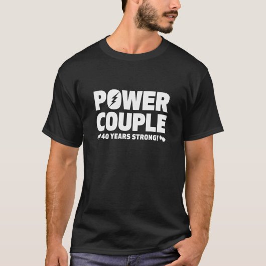 40年結婚したパワーカップル40周年記念Hus Tシャツ (正面)
