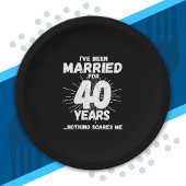40年結婚した40周年おもしろいカップル ペーパープレート