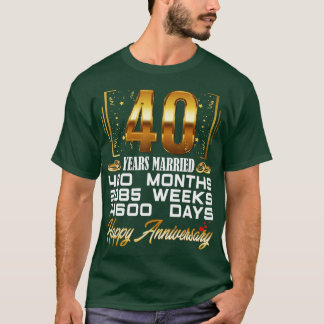 40年結婚した40結婚周年 Tシャツ
