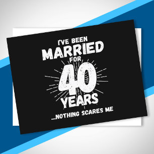 40年結婚してる夫婦のためのユーモアあふれる40周年記念ギフト ポストカード