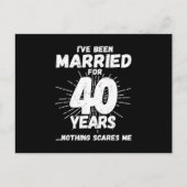40年結婚してる夫婦のための面白い40周年記念ギフト ポストカード (正面)