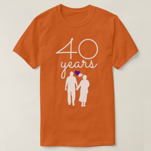 40年結婚愛40周年 Tシャツ (デザイン正面)