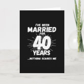 40年結婚生活を送ったカップルのユーモアあふれる40周年記念 カード (正面)