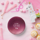 40年記念ウォーターカラールビー結婚ズ ペーパーボウル (パーティー)