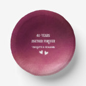 40年記念ウォーターカラールビー結婚ズ ペーパーボウル (正面)