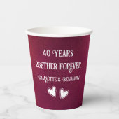 40年記念ウォーターカラールビー結婚ズ 紙コップ (正面)