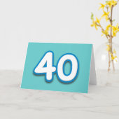 40年誕生日か記念日-文字を加えて下さい カード (黄色い花)