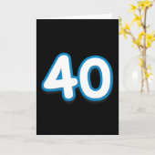 40年誕生日か記念日-文字を加えて下さい カード (黄色い花)