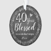 40年賛美結婚記念オーナメント オーナメント (正面)