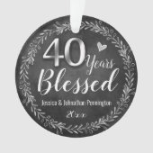 40年賛美結婚記念オーナメント オーナメント (正面)
