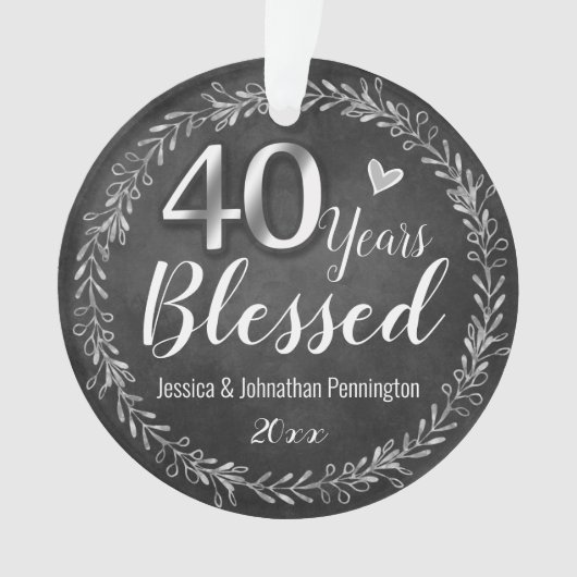 40年賛美結婚記念オーナメント オーナメント (正面)