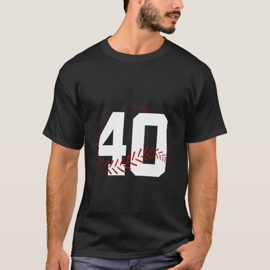 40年野球40歳の誕生日 Tシャツ (正面)
