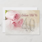 40年間の記念日パーティの招待状 招待状 (正面)