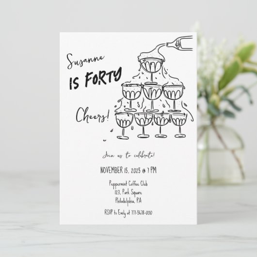 40年Fs誕生日シャンパーニュファンキーー 招待状 (スタンド正面)