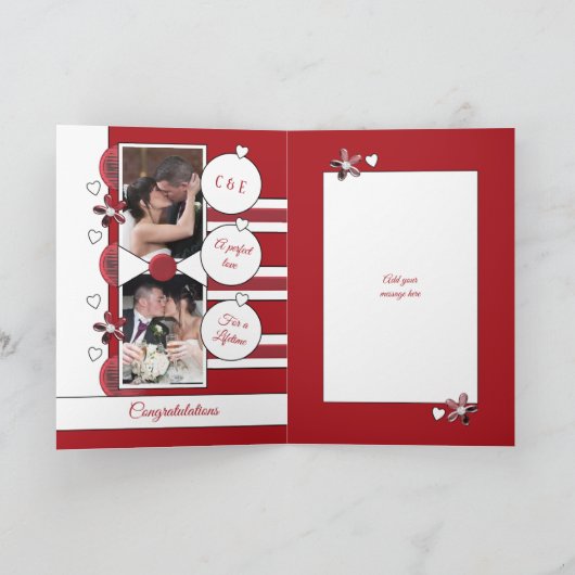 40年Ruby記念日の写真赤と白。 カード (内部)