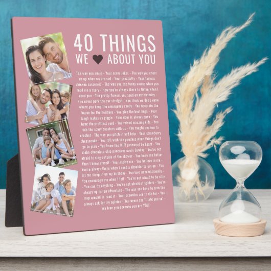 40愛するもの |誕生日一覧 フォトプラーク (側面)