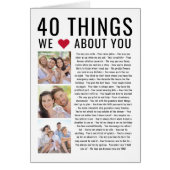 40愛するもの | 40thバースデーカード (正面)