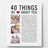 40愛するもの | 40th誕生日 フォトプラーク (正面)