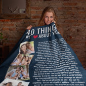 40愛するもの | 40th誕生日 フリースブランケット