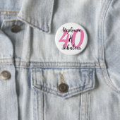 40才の誕生日お祝いピンクの名入れ 缶バッジ (インサイチュ)