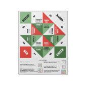 40捕手ゲーム – クリスマスドレス ノートパッド (回転)