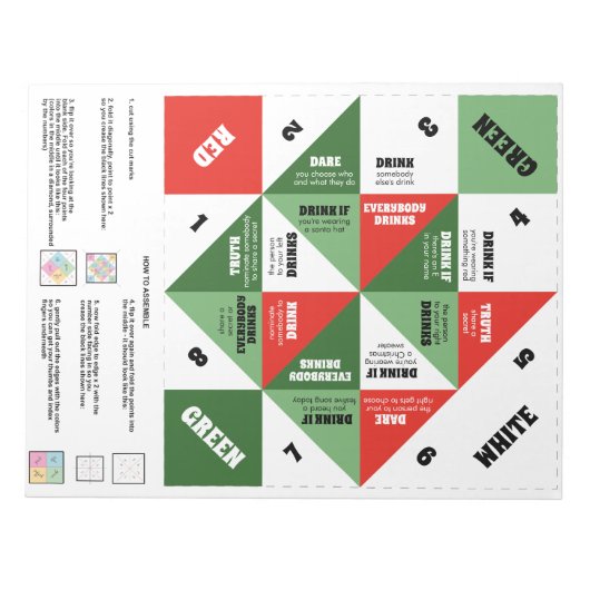 40捕手ゲーム – クリスマスドレス ノートパッド (正面)