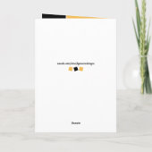 40日はまだ驚くべき黄色と黒の誕生日の写真 カード (裏面)