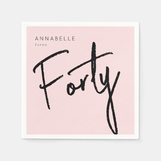 40日モダン440歳 スタンダードカクテルナプキン (正面)